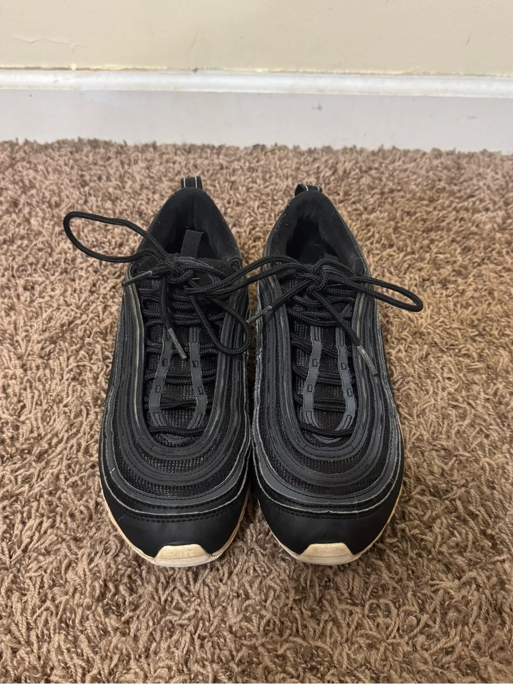Nike Kids Black Sneakers with White Accents